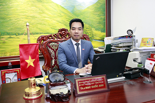 Ông Mạc Quốc Anh - Phó Chủ tịch kiêm Tổng Thư ký Hiệp hội chúc mừng Ngày Báo chí cách mạng Việt Nam 