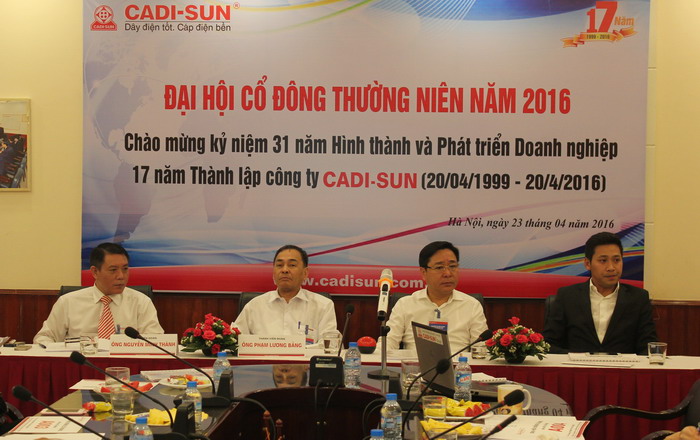 CADISUN Tổ chức thành công Đại hội Cổ đông thường niên 2016