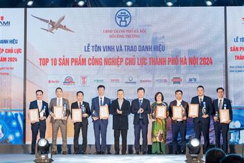 CADI-SUN được vinh danh TOP 10 sản phẩm công nghiệp chủ lực TP Hà Nội